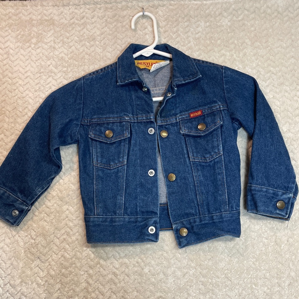 Rustler Vintage‎ Denim Jean Jacket Youth Kid’s Medium Retro Cottagecore Western